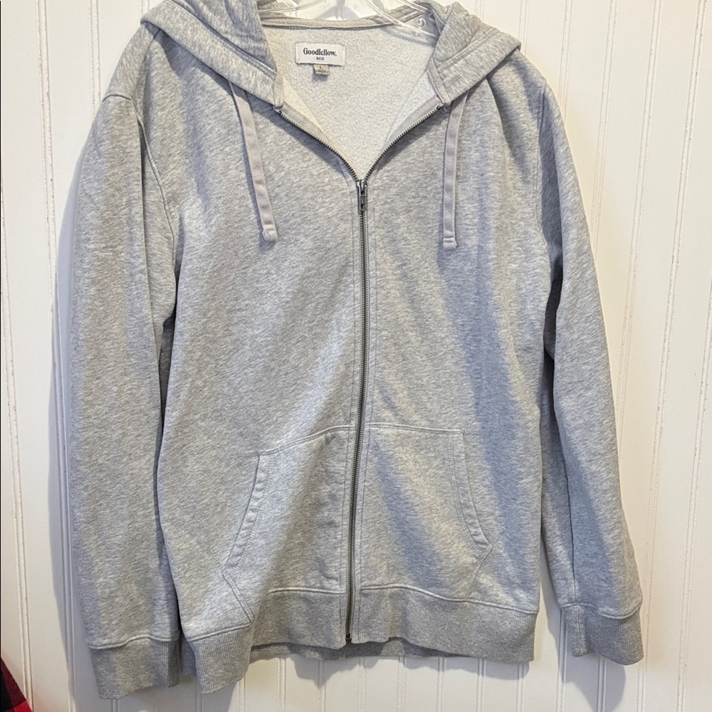 Goodfellow & Co Light Gray Hoodie large zip up